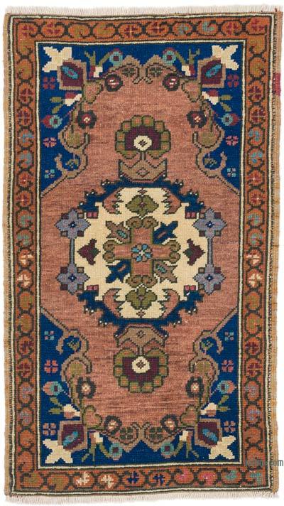 El Dokuma Vintage Halı - 54 cm x 93 cm