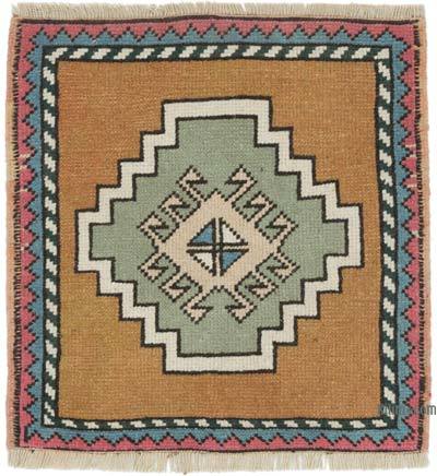 Alfombra Vintage Turca Anudada a Mano - 55 cm x 57 cm