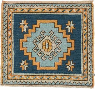 Vintage Turkish Hand-Knotted Rug - 2' 1" x 1' 10" (25" x 22")