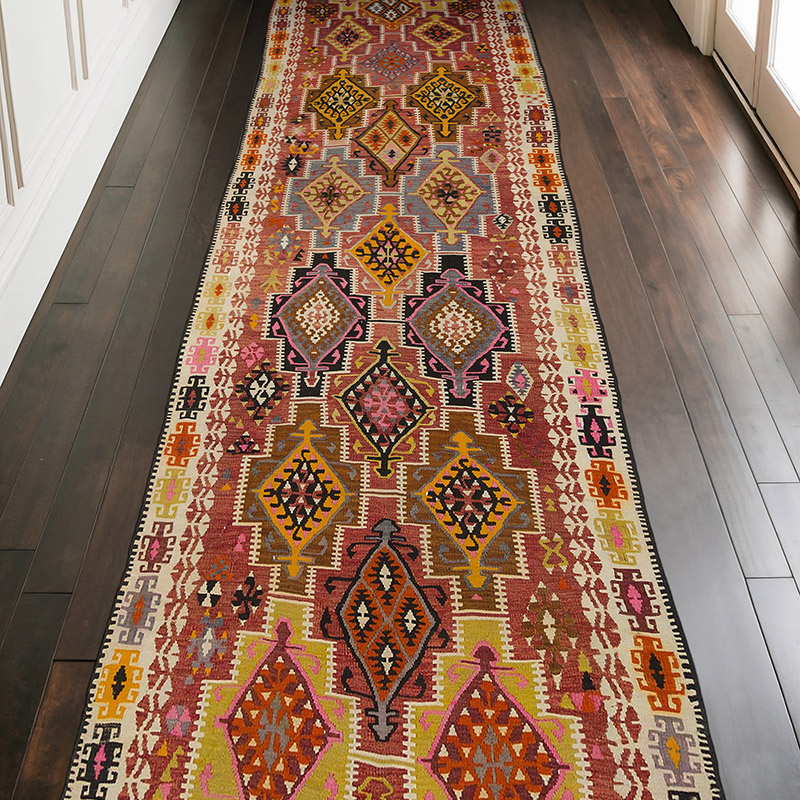 Alfombra Kayseri Kilim Vintage - 126 cm x 380 cm - K0054839
