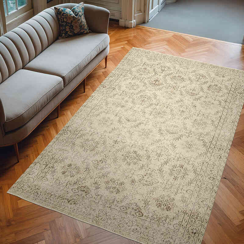 Vintage Turkish Hand-Knotted Rug - 6' 1" x 9' 6" (73" x 114") - K0055472