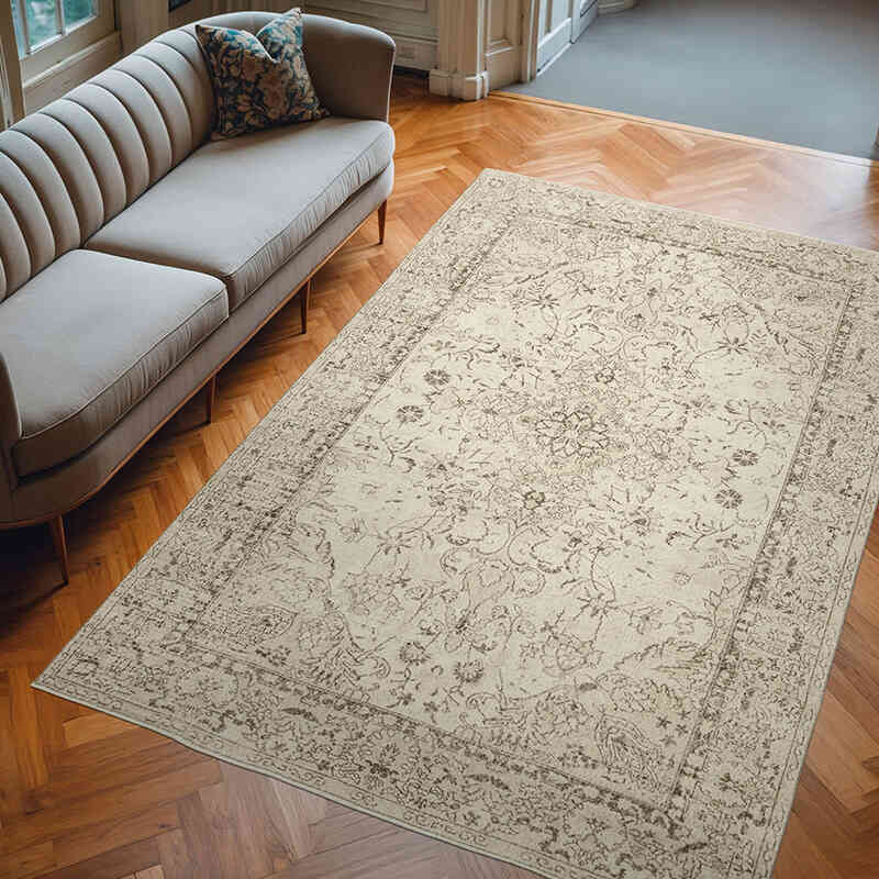 Alfombra Vintage Turca Anudada a Mano - 207 cm x 307 cm - K0055563
