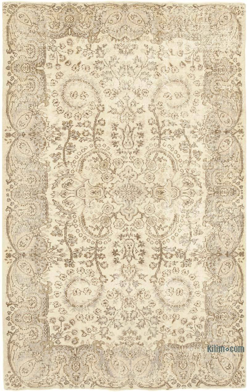 Vintage Turkish Hand-Knotted Rug - 5' 6" x 8' 10" (66" x 106") - K0055585