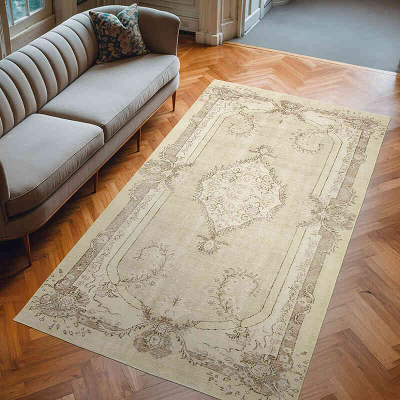 Alfombra Vintage Turca Anudada a Mano - 177 cm x 314 cm - K0055590