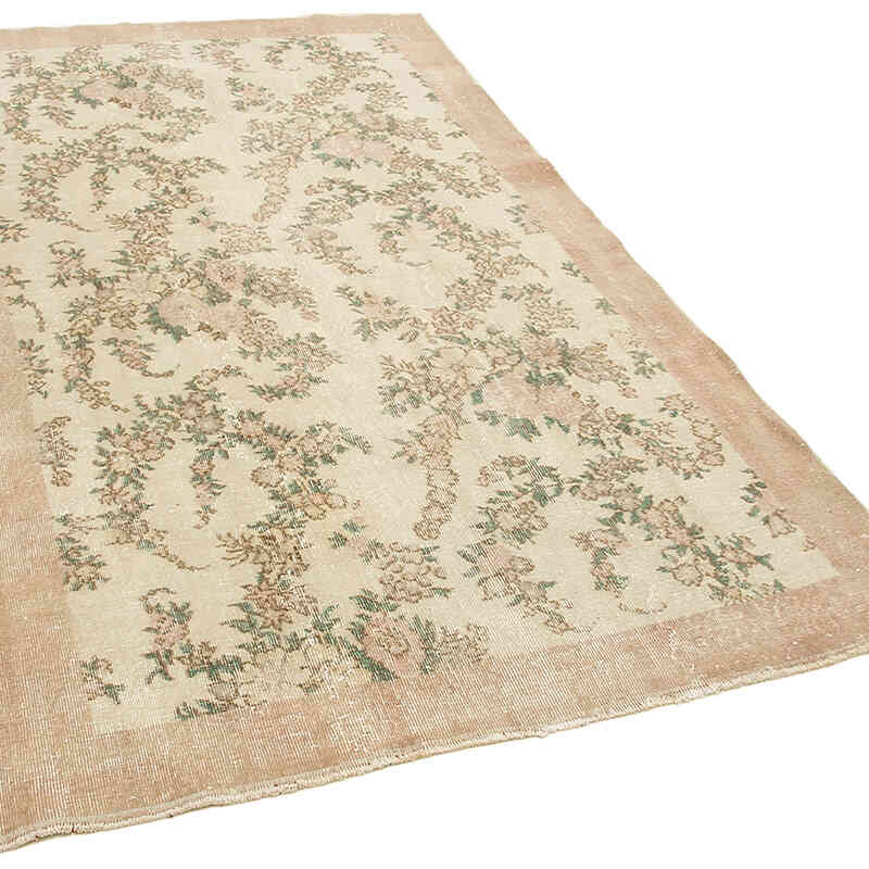 Alfombra Vintage Turca Anudada a Mano - 147 cm x 246 cm - K0055597