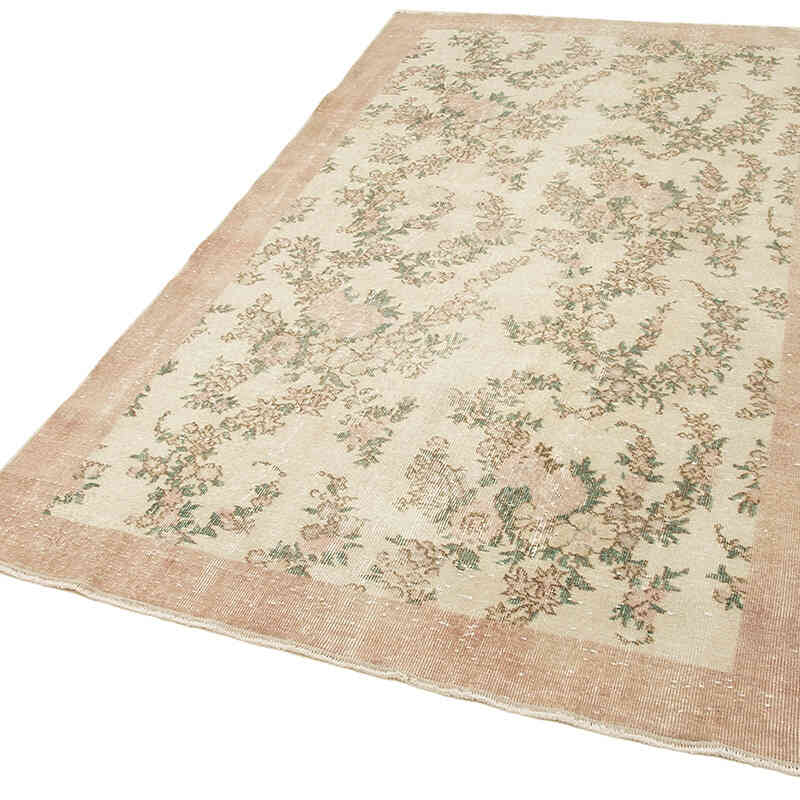 Alfombra Vintage Turca Anudada a Mano - 147 cm x 246 cm - K0055597