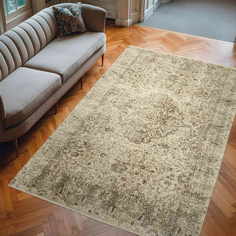 Alfombra Vintage Turca Anudada a Mano - 202 cm x 312 cm - K0055602