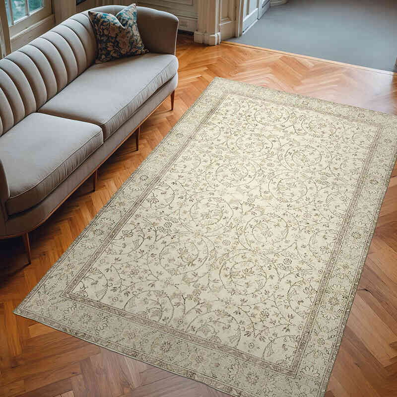 Vintage Turkish Hand-Knotted Rug - 6'  x 9' 8" (72" x 116") - K0055623