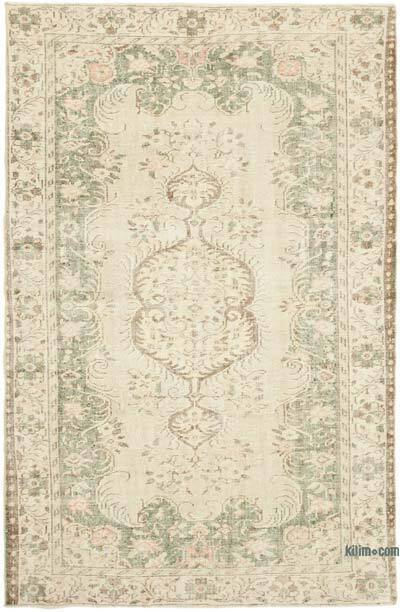 Vintage Turkish Hand-Knotted Rug - 5' 11" x 9' 3" (71" x 111")