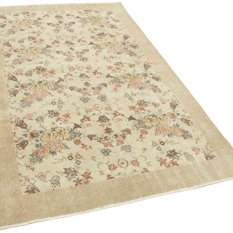 Alfombra Vintage Turca Anudada a Mano - 140 cm x 243 cm - K0055643