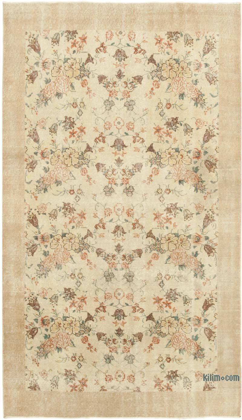 Alfombra Vintage Turca Anudada a Mano - 140 cm x 243 cm - K0055643