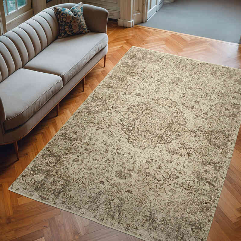 Alfombra Vintage Turca Anudada a Mano - 203 cm x 310 cm - K0055657
