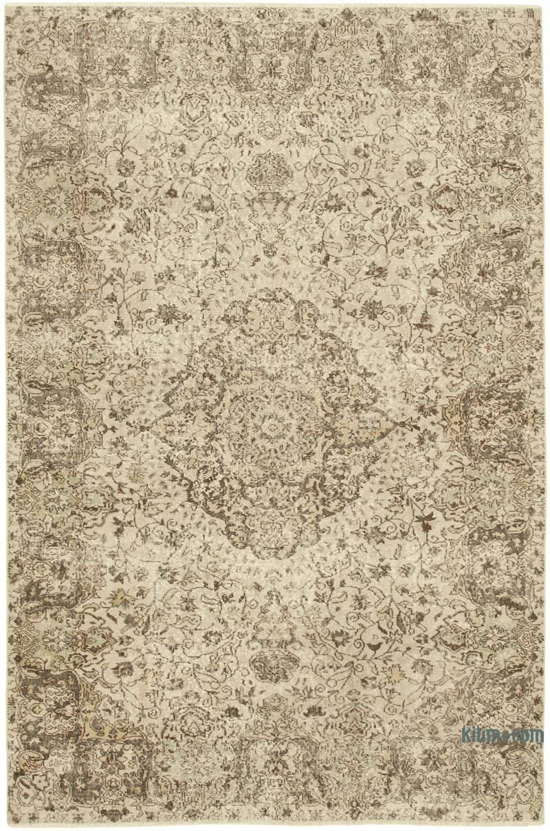 Alfombra Vintage Turca Anudada a Mano - 203 cm x 310 cm - K0055657