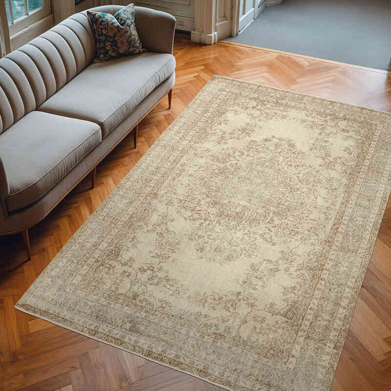 Alfombra Vintage Turca Anudada a Mano - 193 cm x 300 cm - K0055660