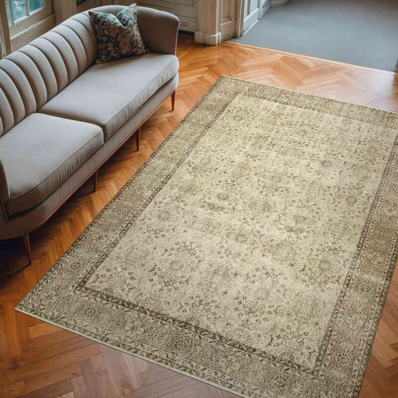 Alfombra Vintage Turca Anudada a Mano - 208 cm x 303 cm - K0055664