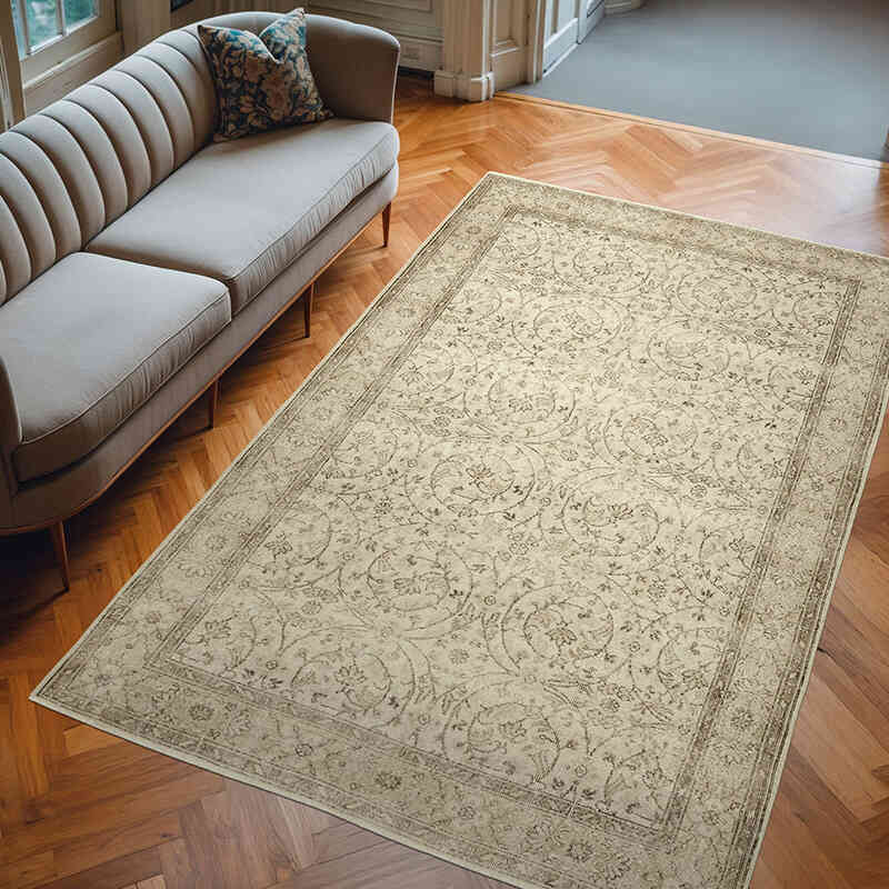 Vintage Turkish Hand-Knotted Rug - 6' 3" x 9' 9" (75" x 117") - K0055666