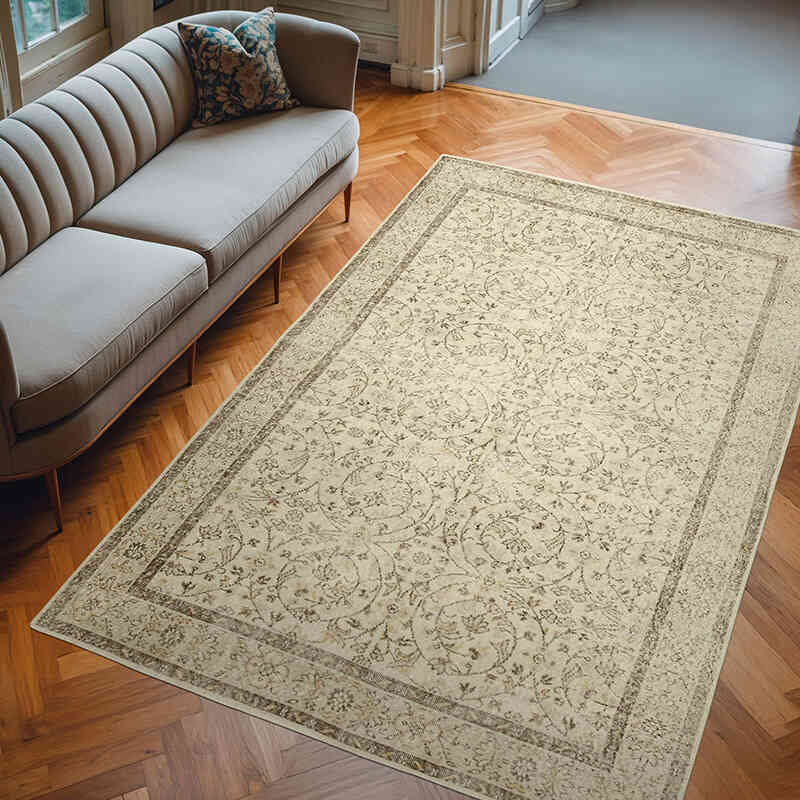 Alfombra Vintage Turca Anudada a Mano - 191 cm x 295 cm - K0055669