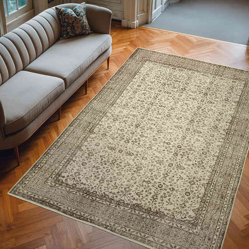 Alfombra Vintage Turca Anudada a Mano - 207 cm x 310 cm - K0055684