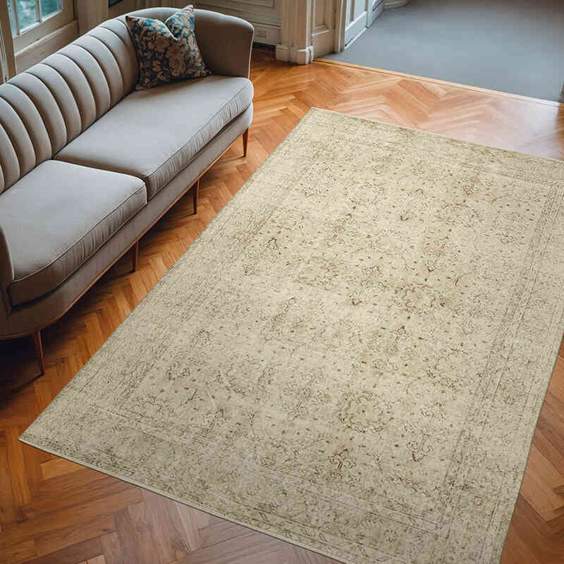 Alfombra Vintage Turca Anudada a Mano - 198 cm x 294 cm - K0055702