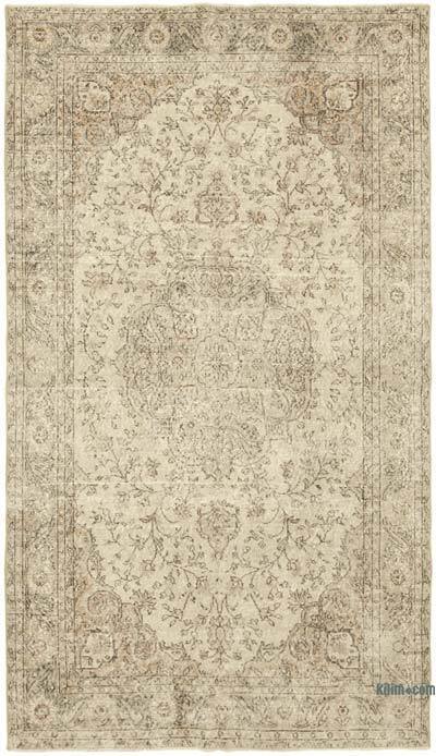 Vintage Turkish Hand-Knotted Rug - 5' 1" x 8' 11" (61" x 107")