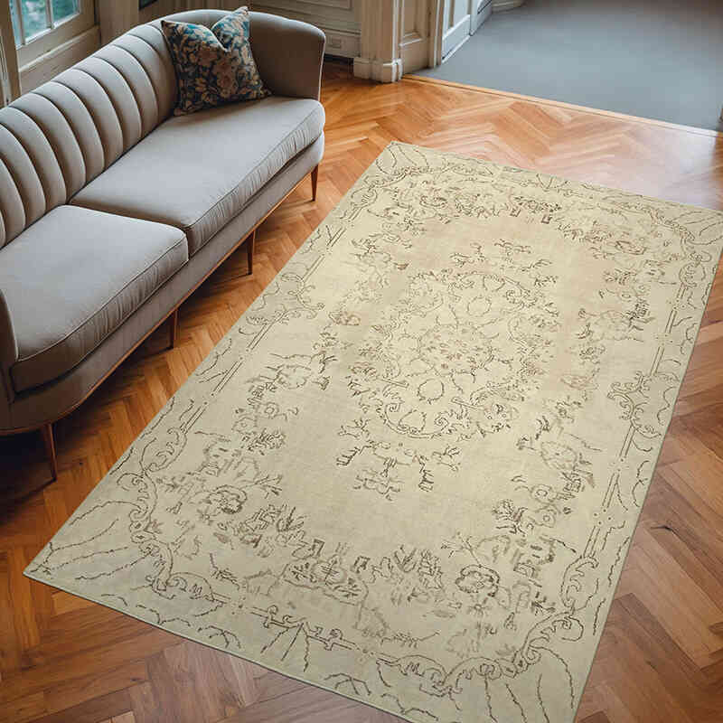El Dokuma Vintage Halı - 183 cm x 295 cm - K0055714