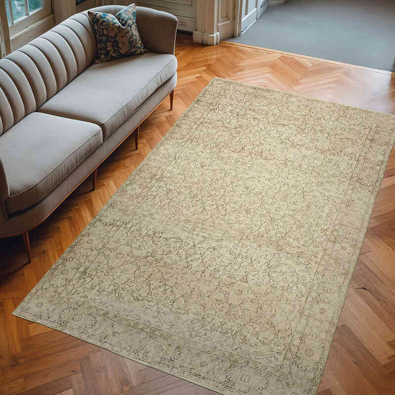 El Dokuma Vintage Halı - 188 cm x 296 cm - K0055720
