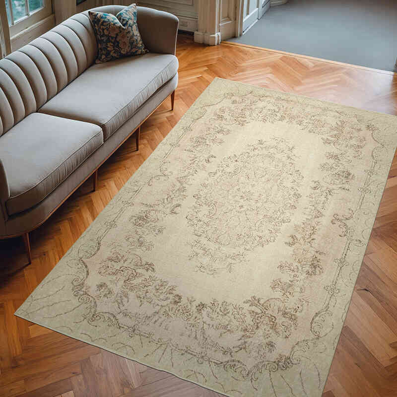Alfombra Vintage Turca Anudada a Mano - 195 cm x 303 cm - K0055729