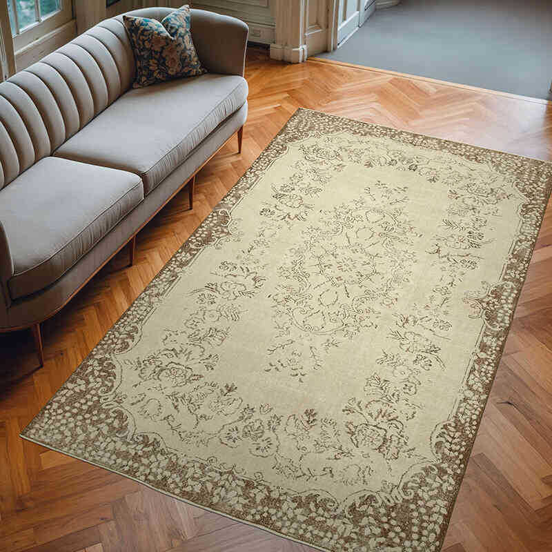 Vintage Turkish Hand-Knotted Rug - 6' 2" x 9' 11" (74" x 119") - K0055734