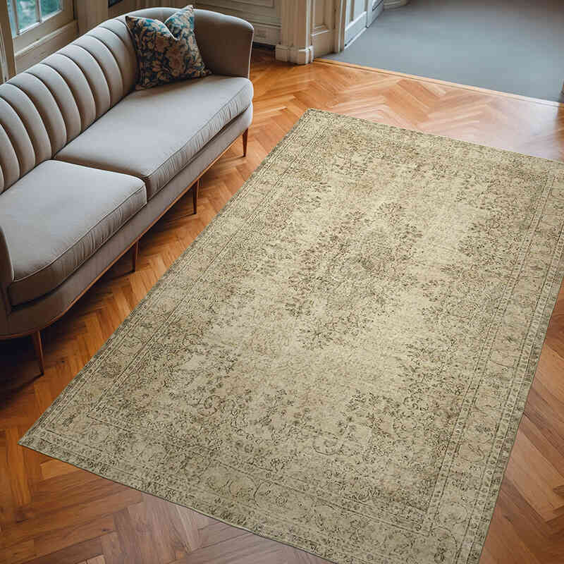 El Dokuma Vintage Halı - 200 cm x 298 cm - K0055741