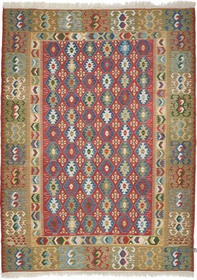 Multicolor New Handwoven Turkish Kilim Rug - 5' 9" x 7' 10" (69" x 94")