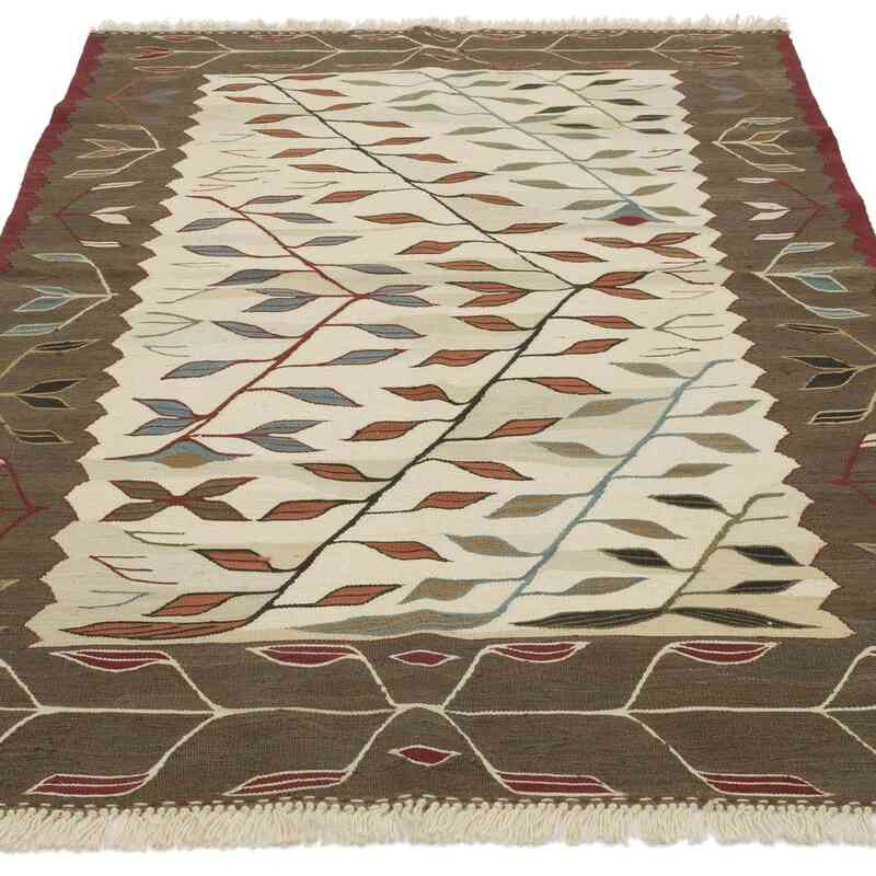 New Handwoven Turkish Kilim Rug - 3' 10" x 5' 9" (46" x 69") - K0056008