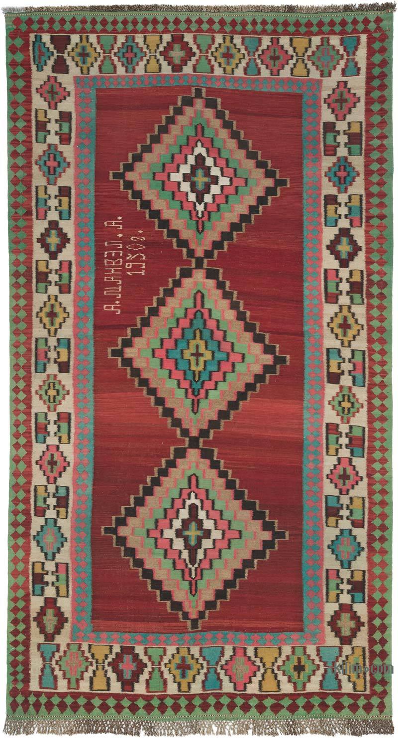 Vintage Caucasian Lenkoran Kilim Rug - 5' 1" x 9' 3" (61" x 111") - K0056017