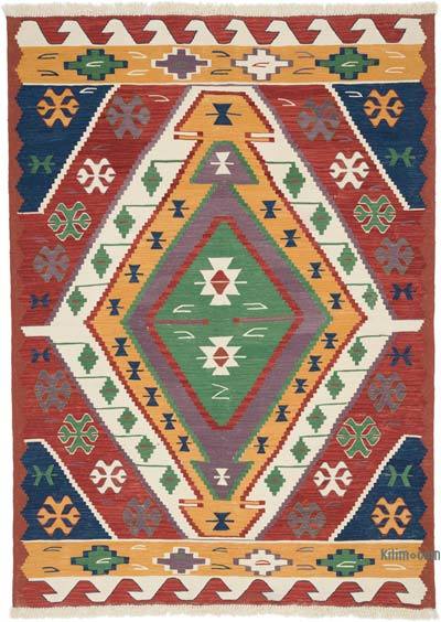 Multicolor New Handwoven Turkish Kilim Rug - 5' 3" x 7' 3" (63" x 87")