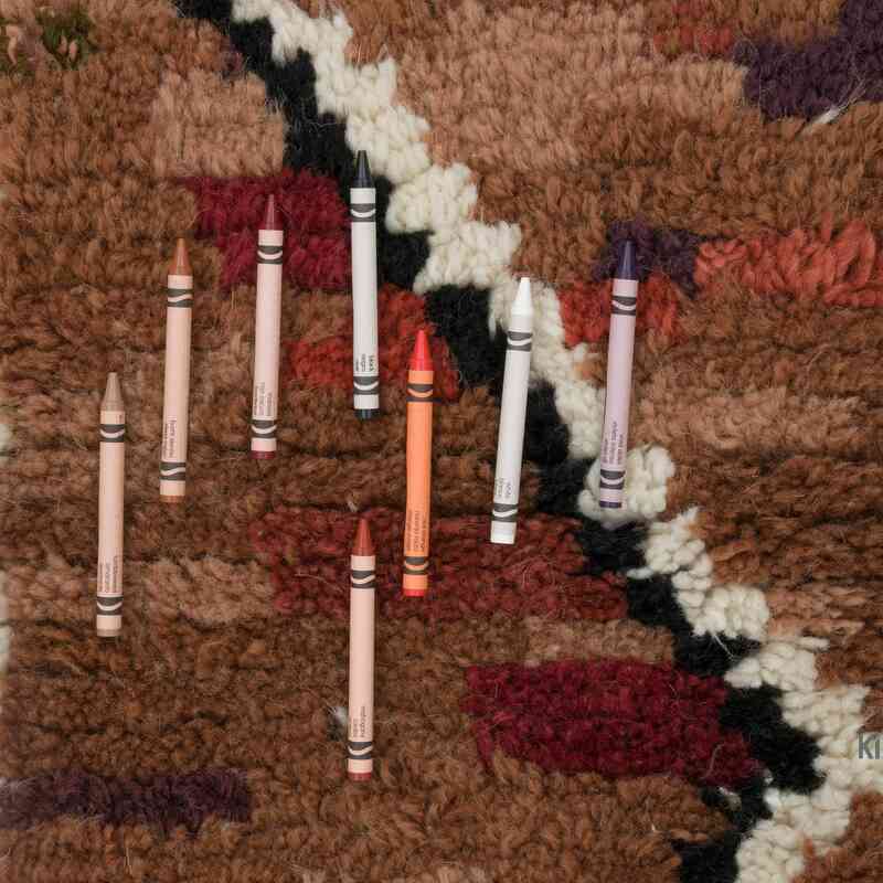 Brown New Moroccan Style Hand-Knotted Tulu Rug - 3' 1" x 4'  (37" x 48") - K0056040
