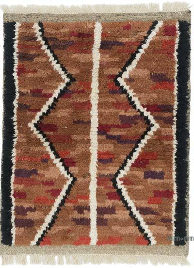 Marrón Alfombra "Tulu" de estilo marroquí anudada a mano - 94 cm x 121 cm