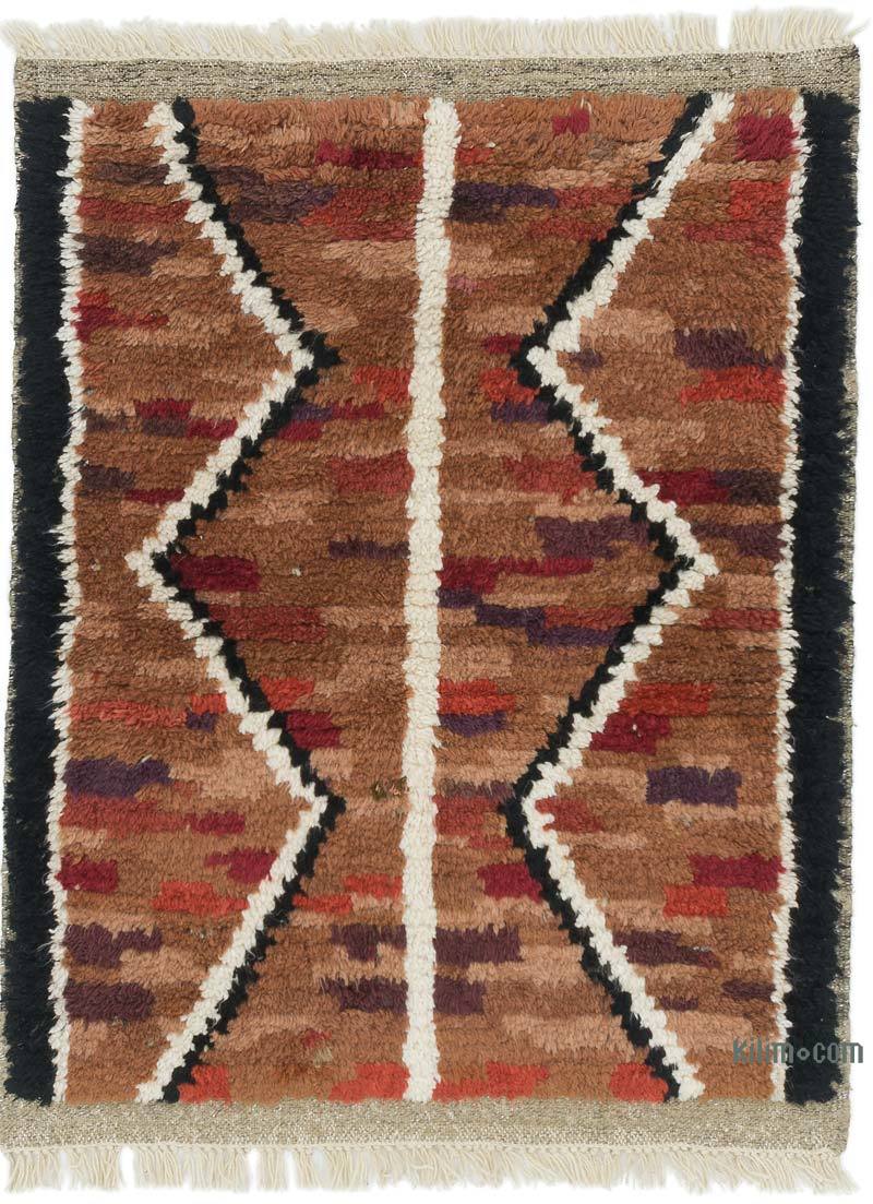 Brown New Moroccan Style Hand-Knotted Tulu Rug - 3' 1" x 4'  (37" x 48") - K0056040