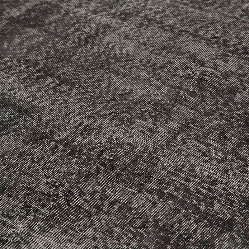 Negro Alfombra Turca Vintage Sobre-teñida - 193 cm x 294 cm - K0056070
