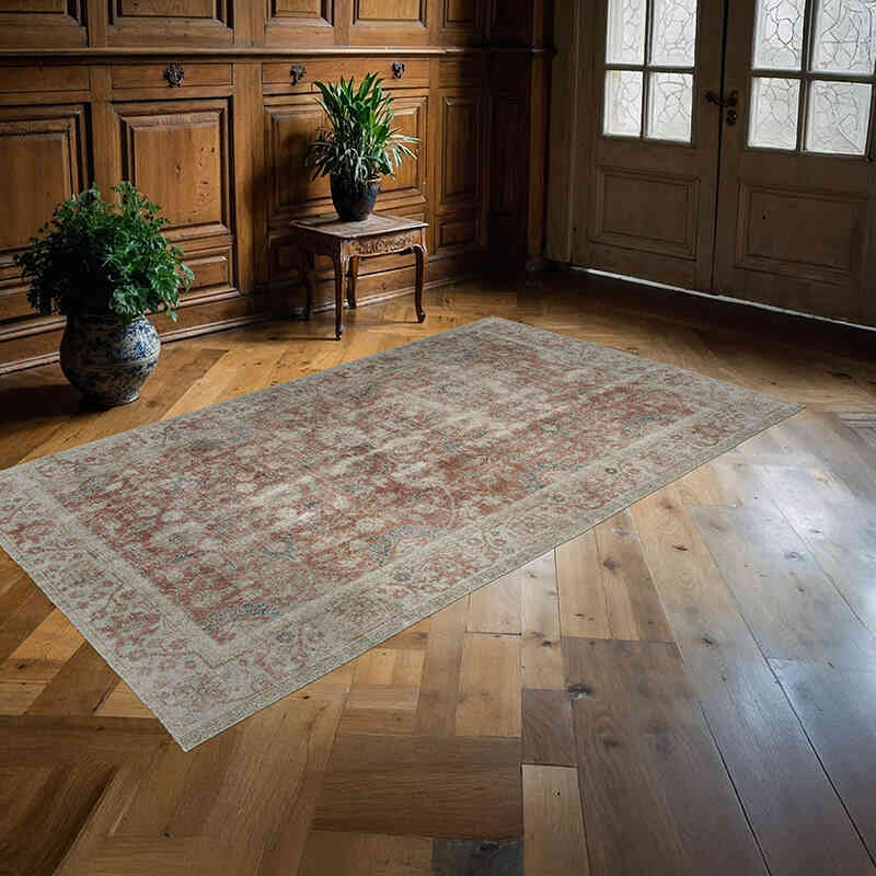 Kırmızı El Dokuma Vintage Halı - 151 cm x 263 cm - K0056073
