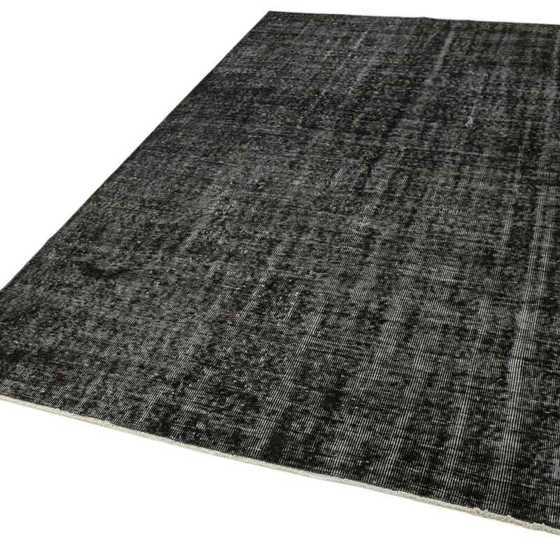 Siyah Boyalı El Dokuma Vintage Halı - 167 cm x 267 cm - K0056078