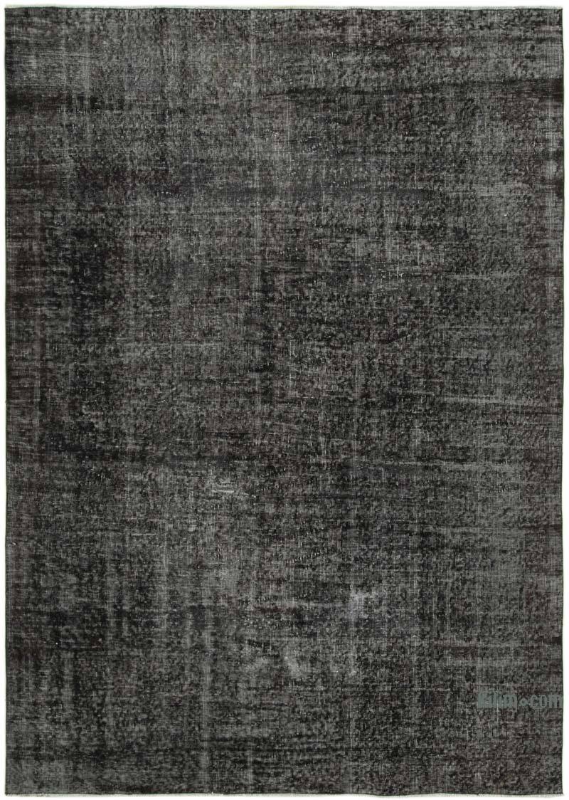 Siyah Boyalı El Dokuma Vintage Halı - 200 cm x 279 cm - K0056090