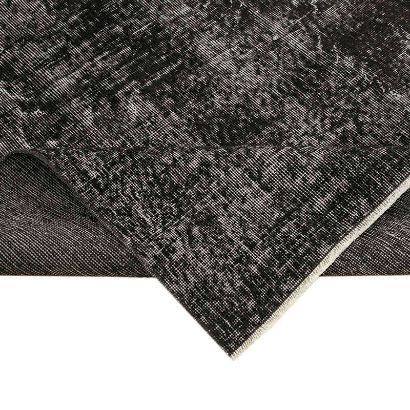 Siyah Boyalı El Dokuma Vintage Halı - 201 cm x 273 cm - K0056107