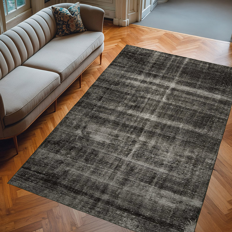 Over-dyed Vintage Hand-Knotted Turkish Rug - 5' 9" x 9' 1" (69" x 109") - K0056119
