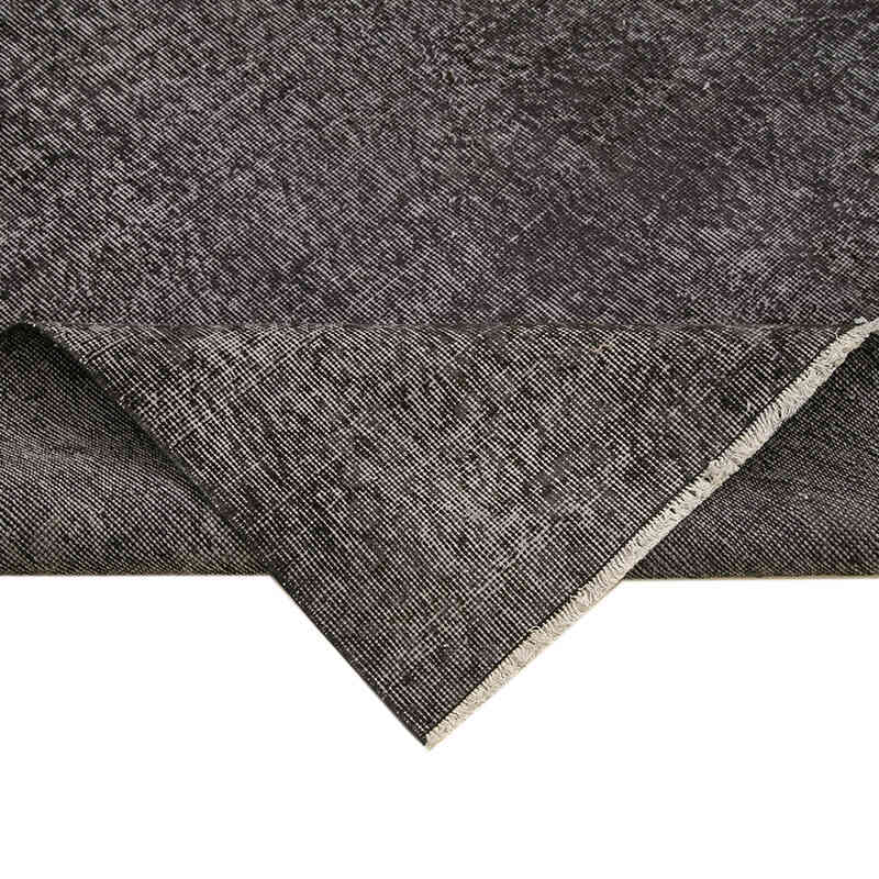 Siyah Boyalı El Dokuma Vintage Halı - 197 cm x 295 cm - K0056133