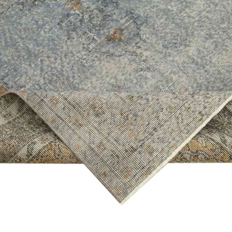 Grey Over-dyed Vintage Hand-Knotted Turkish Rug - 5'  x 8' 11" (60" x 107") - K0056136