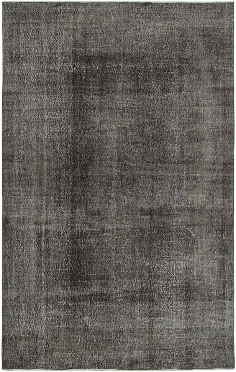 Siyah Boyalı El Dokuma Vintage Halı - 204 cm x 316 cm - K0056140