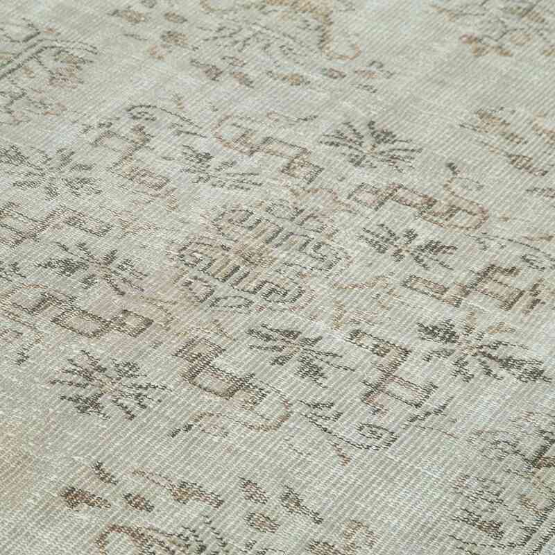 Grey Over-dyed Vintage Hand-Knotted Turkish Rug - 5' 8" x 9' 2" (68" x 110") - K0056145