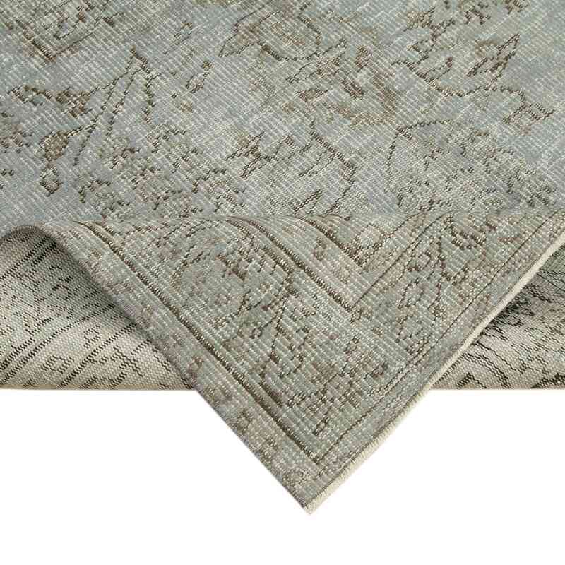 Grey Over-dyed Vintage Hand-Knotted Turkish Rug - 5' 5" x 8' 7" (65" x 103") - K0056151