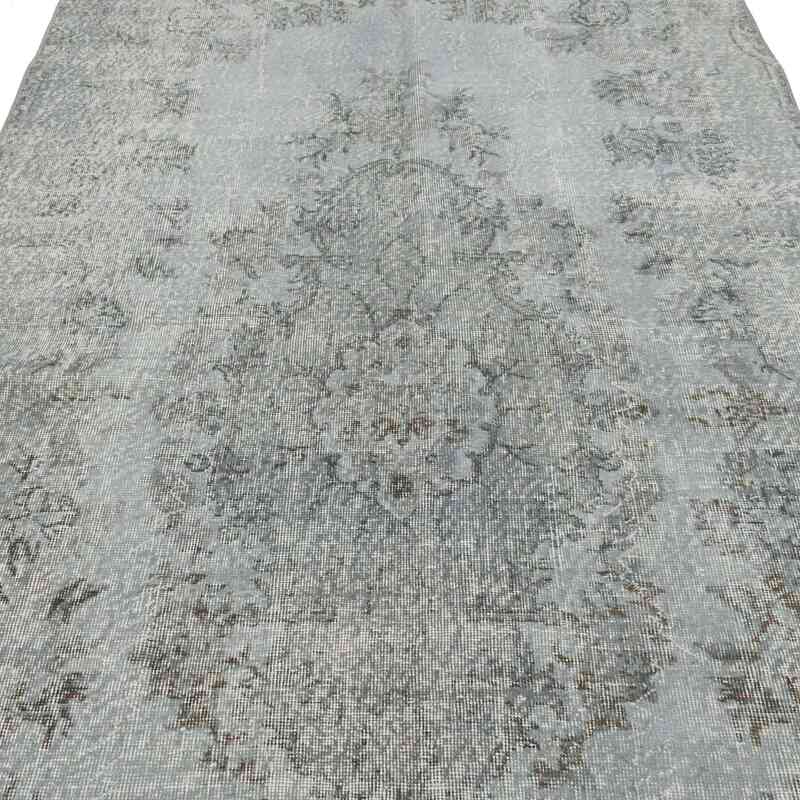 Grey Over-dyed Vintage Hand-Knotted Turkish Rug - 4' 11" x 8' 4" (59" x 100") - K0056153