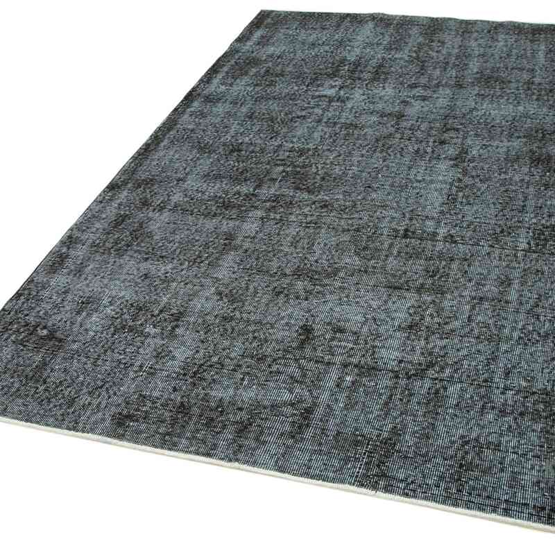 Black Over-dyed Vintage Hand-Knotted Turkish Rug - 5' 1" x 8' 6" (61" x 102") - K0056162