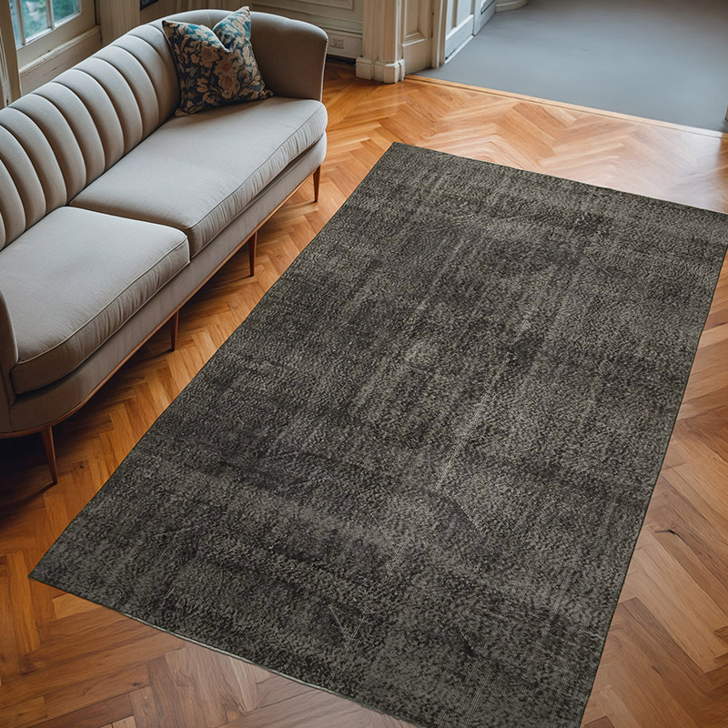 Over-dyed Vintage Hand-Knotted Turkish Rug - 6' 3" x 10' 2" (75" x 122") - K0056164